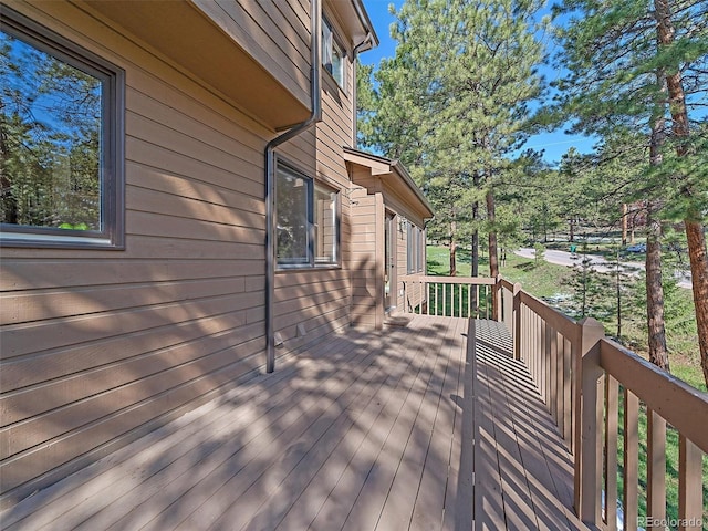 4228 Scenic Village Dr, Evergreen, CO 80439 - view of wooden deck