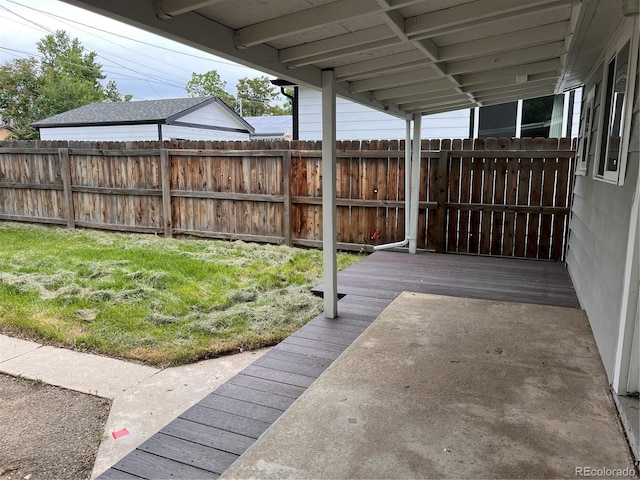4875 Lowell Blvd, Denver, CO 80221 - view of yard with a wooden deck
