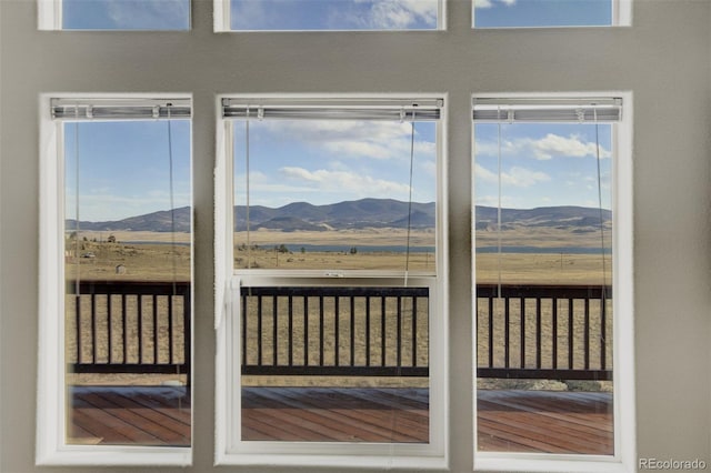 688 Tiara Rd, Lake George, CO 80827 - doorway to outside with a mountain view