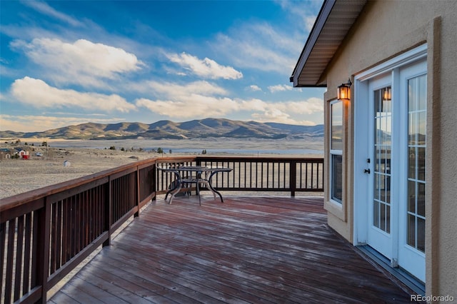 688 Tiara Rd, Lake George, CO 80827 - wooden terrace featuring a mountain view