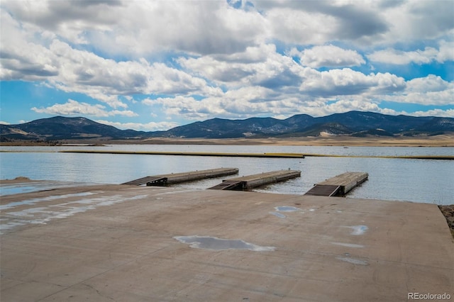 688 Tiara Rd, Lake George, CO 80827 - dock with a boat ramp and a water and mountain view