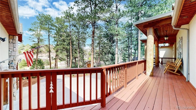 view of wooden terrace