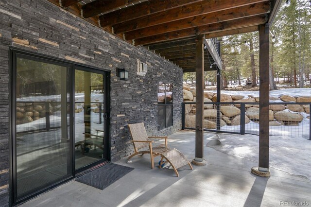 30298 San Isabel Rd, Buena Vista, CO 81211 - view of snow covered patio