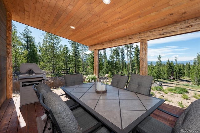 view of patio / terrace featuring a wooden deck