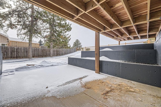 view of snowy yard