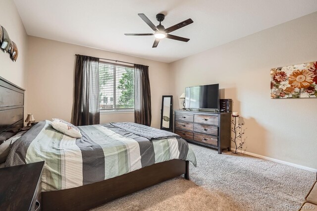 15056 Fillmore Way, Thornton, CO 80602 - bedroom featuring light carpet and a ceiling fan