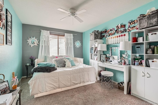 15056 Fillmore Way, Thornton, CO 80602 - carpeted bedroom featuring a textured ceiling and ceiling fan