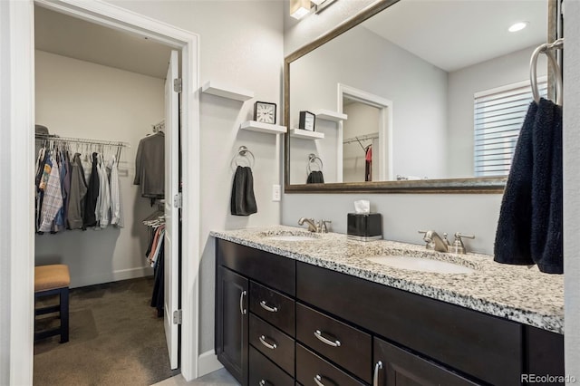 bathroom with vanity