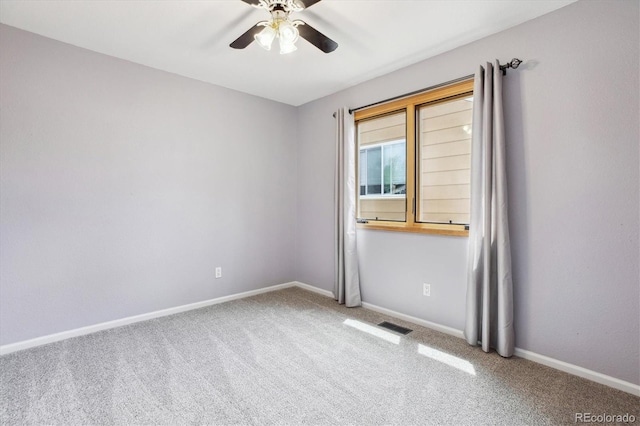 5282 Devon Ave, Castle Rock, CO 80104 - spare room featuring carpet floors, a ceiling fan, and baseboards