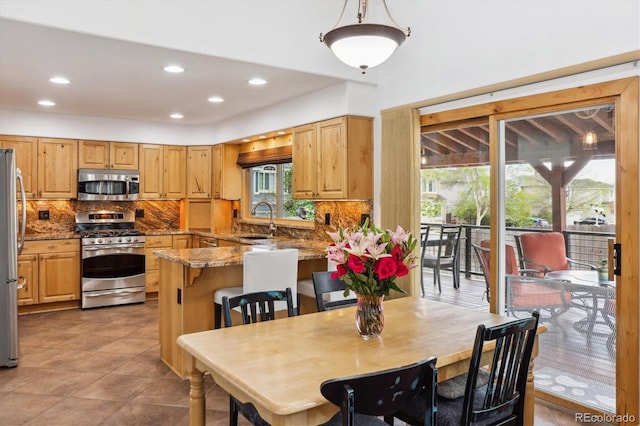 5282 Devon Ave, Castle Rock, CO 80104 - dining space with plenty of natural light, recessed lighting, and tile patterned floors