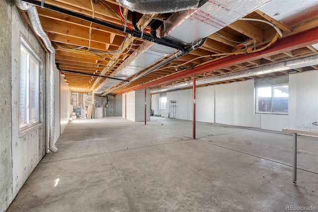 view of basement