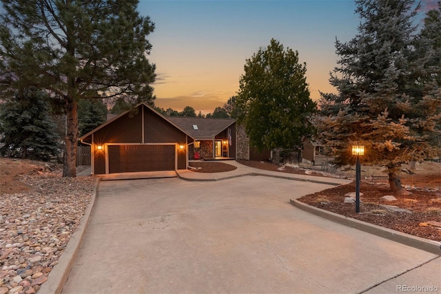 view of front of home featuring a garage