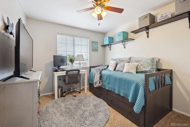 23634 Broadmoor Dr, Parker, CO 80138 - carpeted bedroom with a desk and baseboards