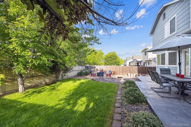 23634 Broadmoor Dr, Parker, CO 80138 - fenced backyard featuring a patio