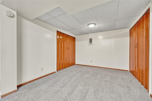 3490 Mowry Pl, Westminster, CO 80031 - finished below grade area featuring carpet floors and a drop ceiling