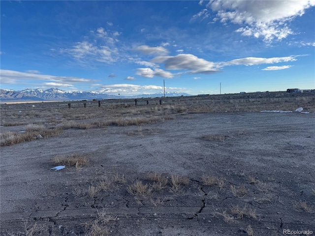 property view of mountains with a rural view