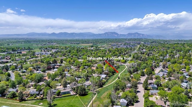 1250 Acropolis Dr, Lafayette, CO 80026 - drone / aerial view of a mountainous background