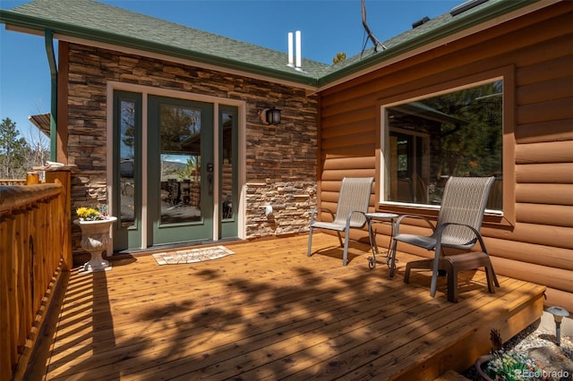 view of wooden terrace