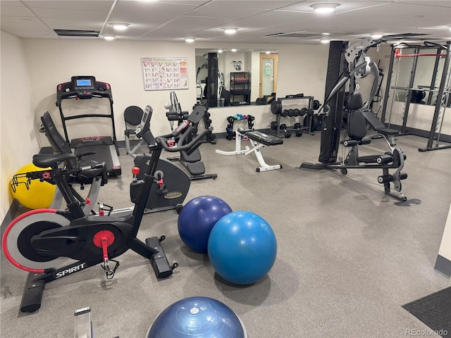 777 N Washington St Unit 1007, Denver, CO 80203 - exercise room with a drop ceiling