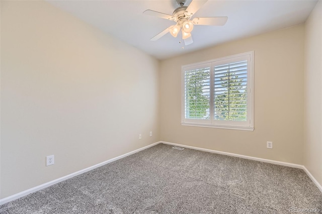 9975 Blackbird Cir, Highlands Ranch, CO 80130 - carpeted empty room with baseboards and a ceiling fan
