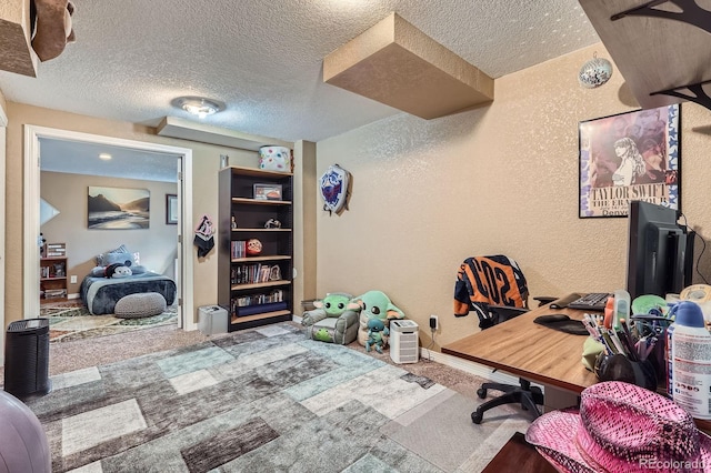 24748 E Layton Pl, Aurora, CO 80016 - carpeted office featuring a textured wall and a textured ceiling