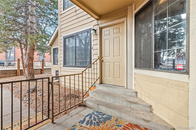 view of doorway to property