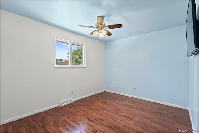 4627 S Norfolk Way, Aurora, CO 80015 - spare room featuring ceiling fan and wood-type flooring