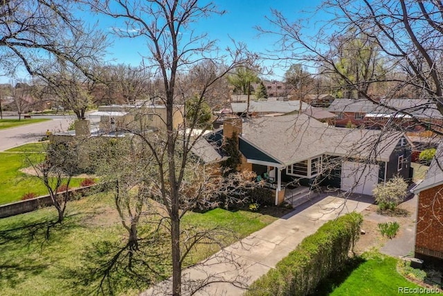 exterior space with a front yard