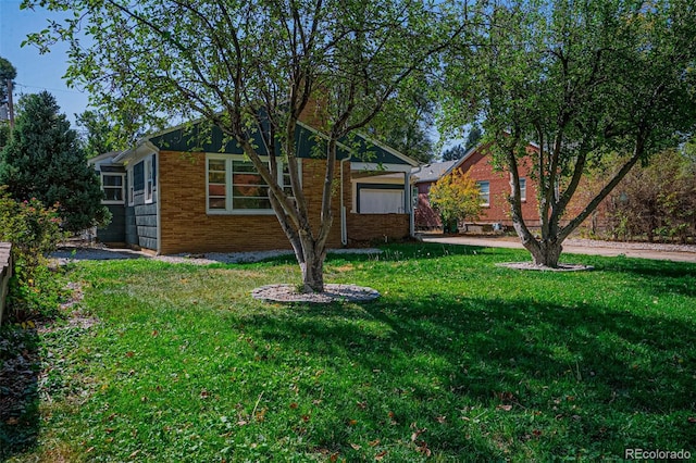 exterior space featuring a garage