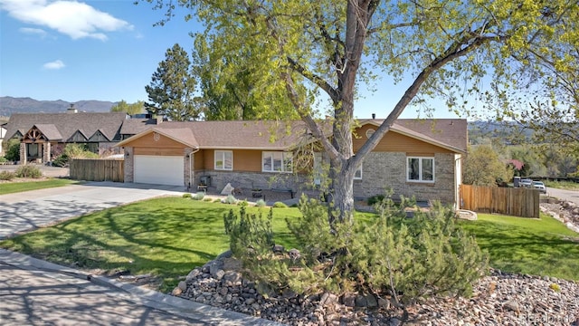 723 Orion Dr, Colorado Springs, CO 80906 - ranch-style home with an attached garage, concrete driveway, and brick siding