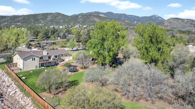 723 Orion Dr, Colorado Springs, CO 80906 - aerial view of property's location featuring a mountain backdrop