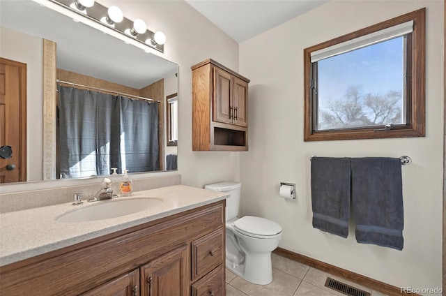 723 Orion Dr, Colorado Springs, CO 80906 - full bath featuring tile patterned flooring, vanity, toilet, and plenty of natural light
