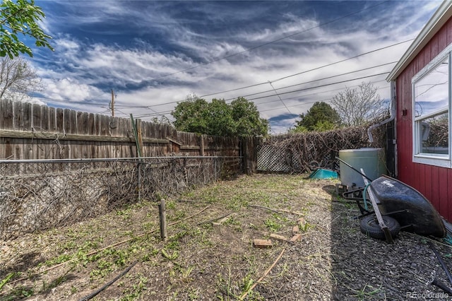 view of fenced backyard