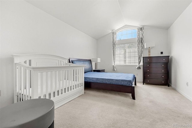3026 S Waco Ct, Aurora, CO 80013 - bedroom featuring vaulted ceiling and carpet