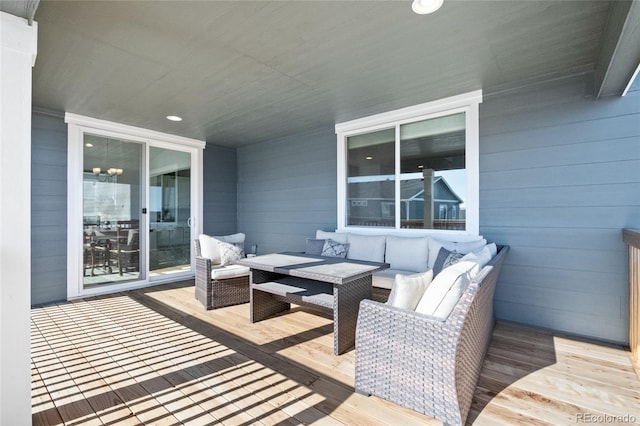 deck featuring an outdoor hangout area