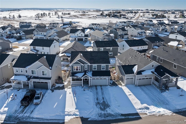 view of snowy aerial view