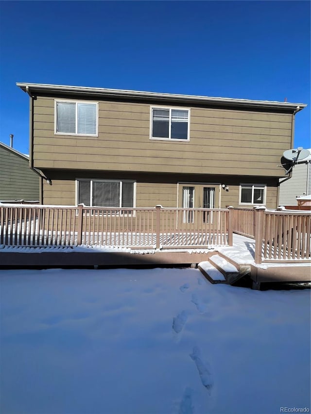 view of front of house featuring a deck