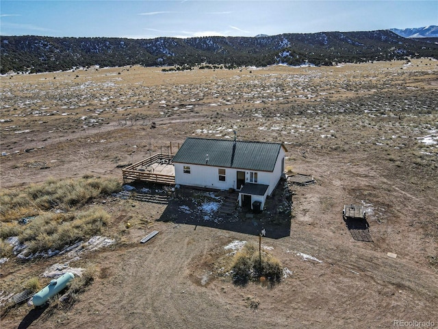 aerial view featuring a mountain view