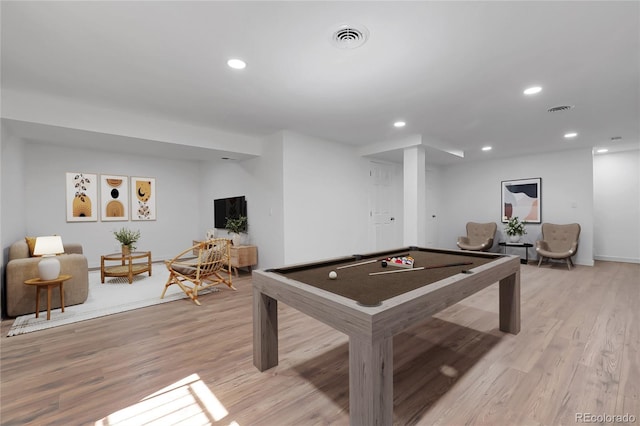 3653 E 133rd Ct, Thornton, CO 80241 - recreation room with billiards table, light wood-style flooring, recessed lighting, and baseboards