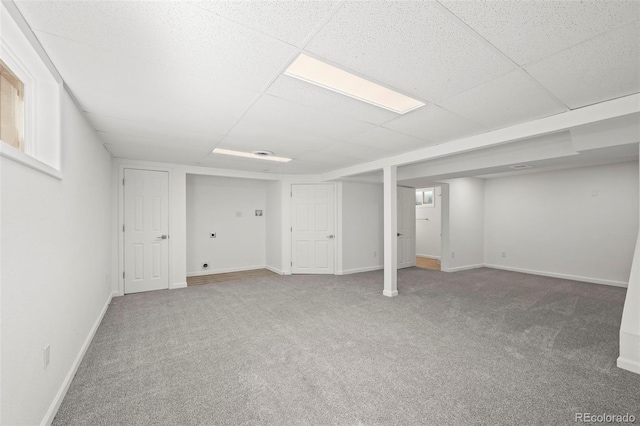 1035 Iris St, Broomfield, CO 80020 - finished basement featuring carpet flooring and a drop ceiling