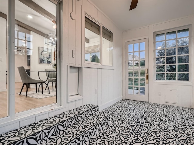 8916 Sunridge Hollow Rd, Parker, CO 80134 - doorway featuring ceiling fan