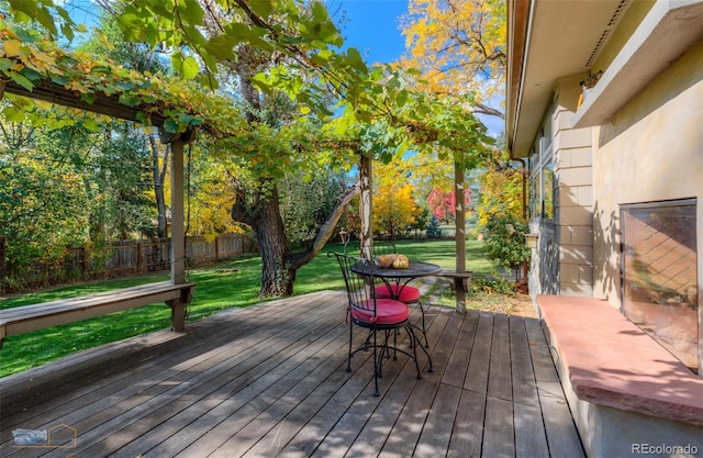 3737 26th St, Boulder, CO 80304 - deck featuring a fenced backyard