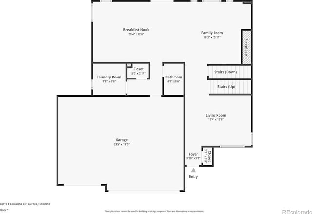 24519 E Louisiana Cir, Aurora, CO 80018 - view of room layout