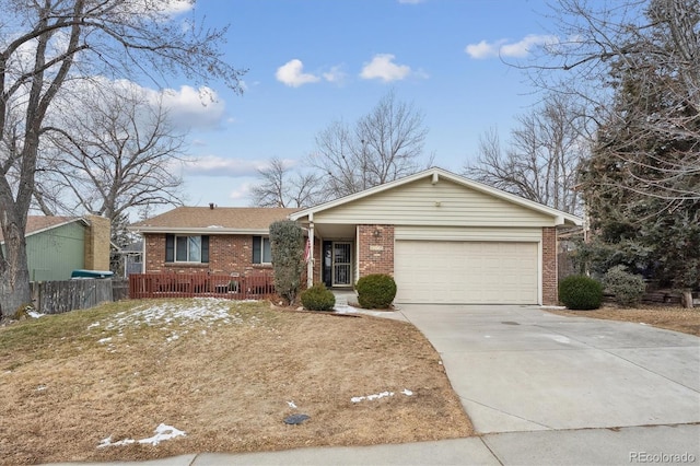 single story home featuring a garage