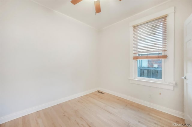 22 E Bayaud Ave, Denver, CO 80209 - spare room featuring light wood-type flooring and a ceiling fan