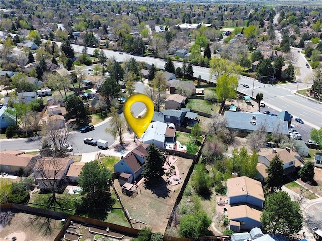 4383 S Eagle Cir, Aurora, CO 80015 - aerial overview of property's location featuring nearby suburban area