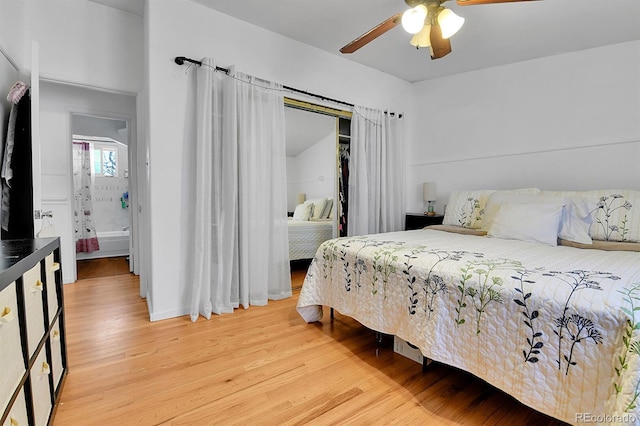 2580 Valley View Dr, Denver, CO 80221 - bedroom with light wood-type flooring and a ceiling fan