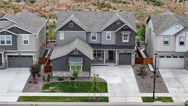 craftsman-style home featuring covered porch