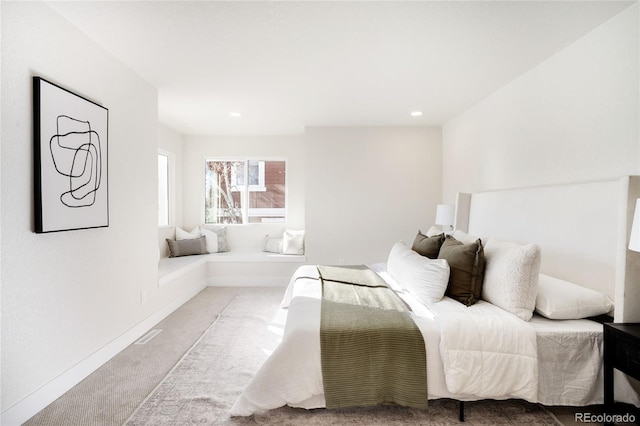 view of carpeted bedroom