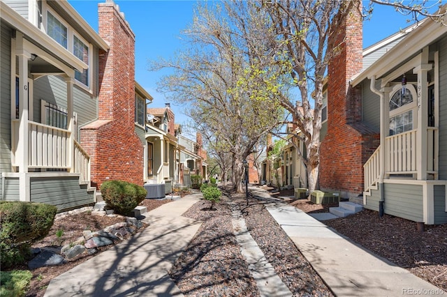 view of community with stairway and a residential view